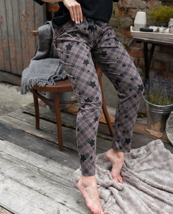 Sensis Reach For The Stars Piżama damska - czarny-brązowy