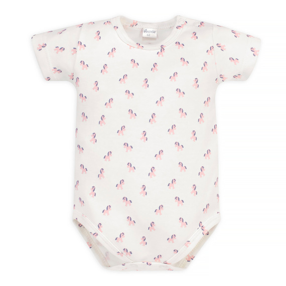 Lovely Day Body z krótkim rękawem Pinokio - ecru koniki