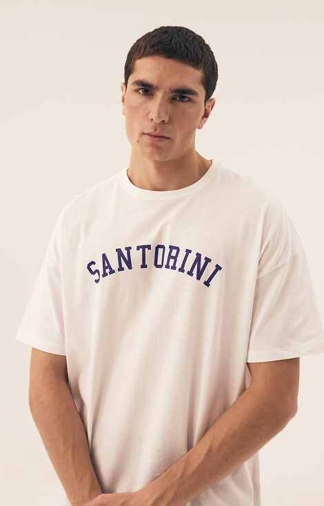43173 Santorini Piżama Męska Core Henderson - white