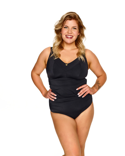 Kostium kąpielowy Zenith Lupoline jednoczęściowy czarny soft