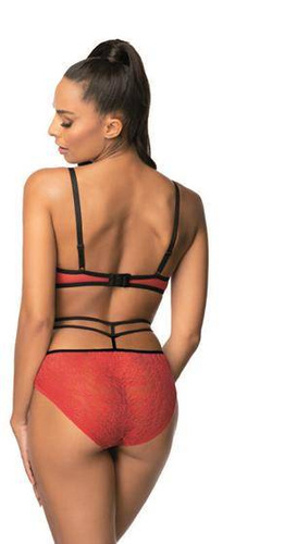 M-3636/11 Loren Biustonosz Push-up Mat czerwony