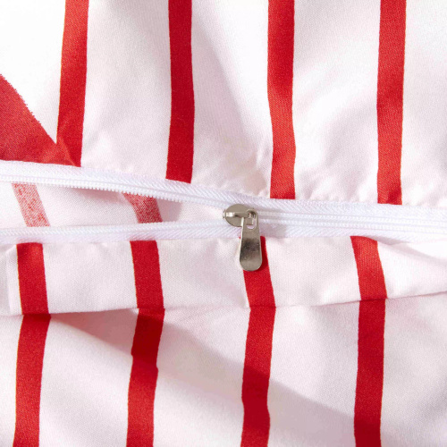 Xmass Bow Pościel mikrosatynowa świąteczna biała czerwona kokardy I25 Spod Igły i Nitki – miękka, gładka i trwała