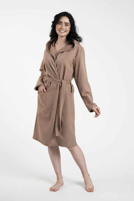 Karina Szlafrok damski Italian Fashion - camel