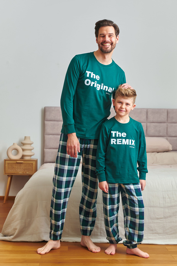 Doctor Nap 7342 – Piżama dziecięca unisex „The Remix” | Kolekcja rodzinna, polska produkcja - navy blue