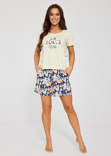 Piżama damska Cornette Dolce Vita 880/331, 100% bawełna, krótki rękaw