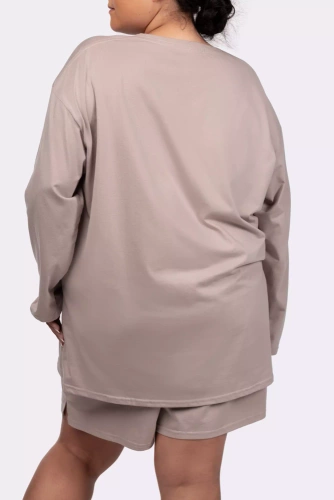 Joy longsleeve Piżama damska Mona beige