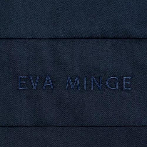 1F Elegant Pościel satynowa Eva Minge Eurofirany granatowy | Makosatyna 100% bawełna