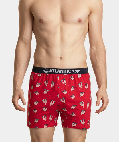 2GMB-003 A'3 Bokserki męskie Atlantic -granatowy czerwony