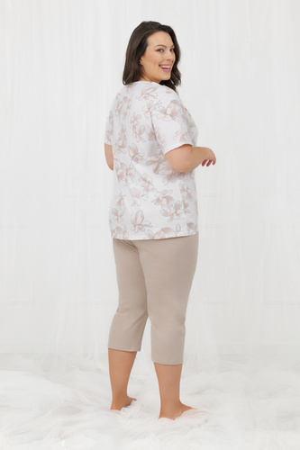 Piżama damska Empiria Italian Fashion 100% bawełna krótki rękaw 3/4 Plus Size