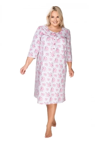 86306 Ingrid koszula nocna rozpinana Mewa kwiaty