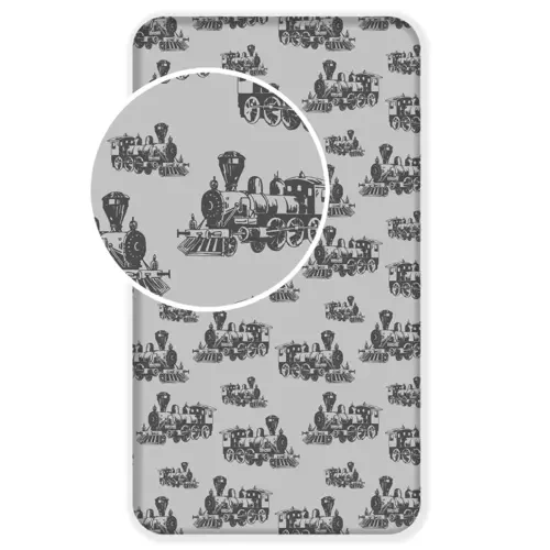 Pociąg parowy lokomotywa Prześcieradło dziecięce Jerry Fabrics