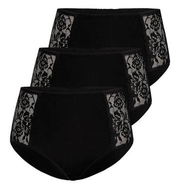 140-3 Loren Wielopak figi z wysokim stanem Teyli - czarny