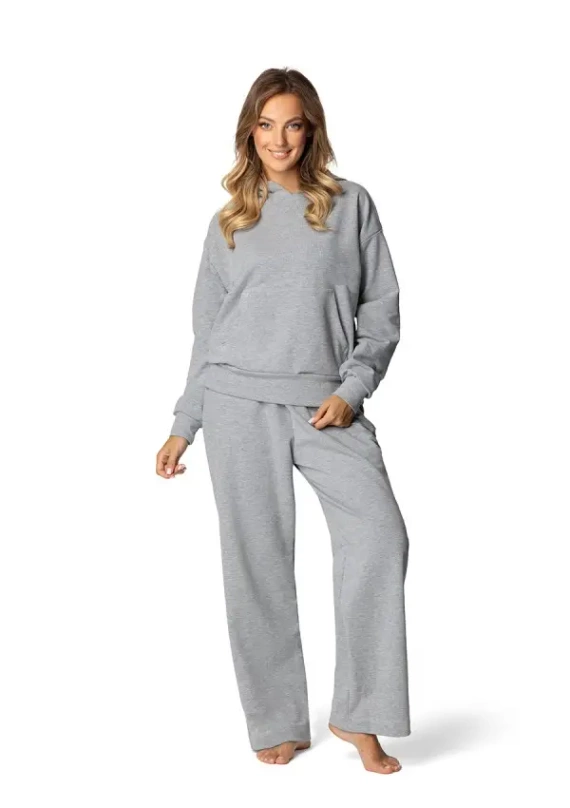 DK-K-B8 Dresowy komplet damski Dkaren - szary