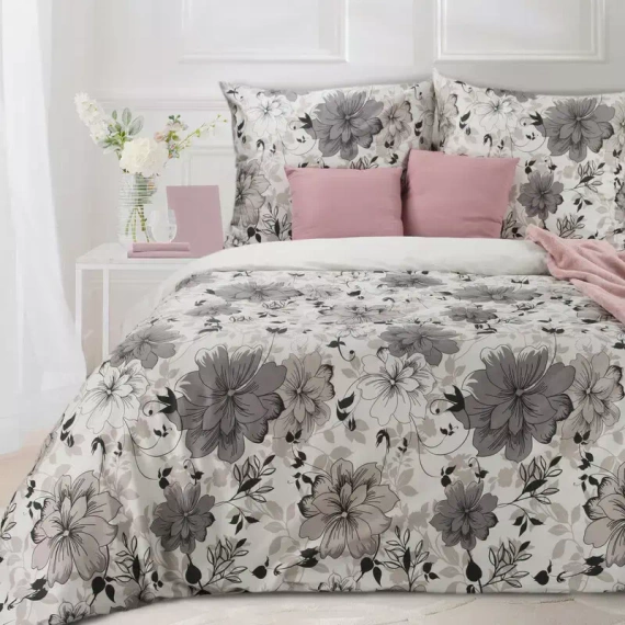 Spring 09 Kwiaty pościel satynowa Eurofirany bialy
