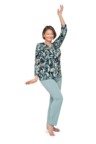 202 Maria III Piżama damska Martel czarny turkusowy 21