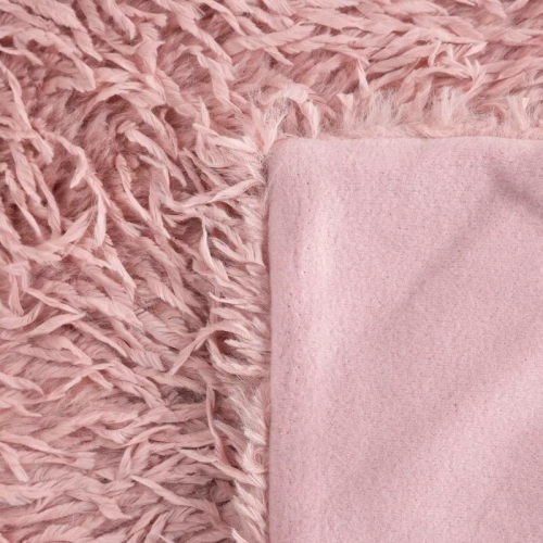 Adore Koc narzuta włochacz futrzak Eurofirany pudrowy