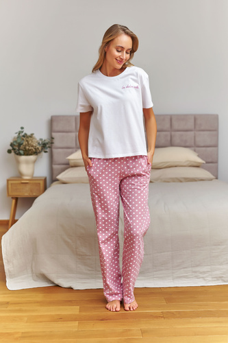 Piżama damska Doctor Nap 7456 100% bawełna – komfortowy komplet do snu