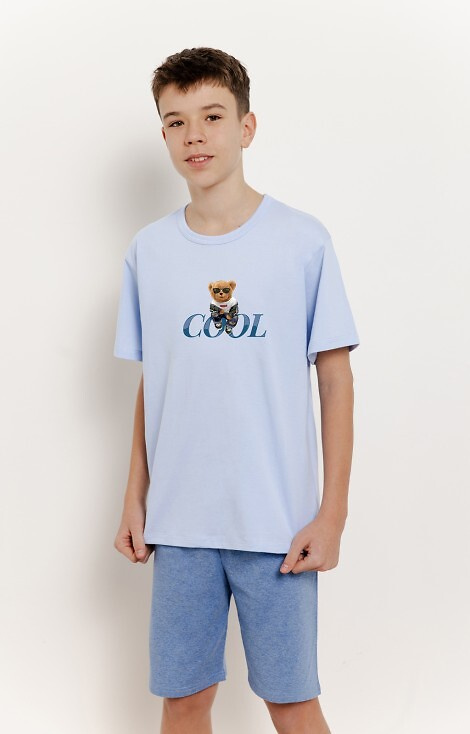 3405 Lucas Piżama chłopięca Taro - błękitna 