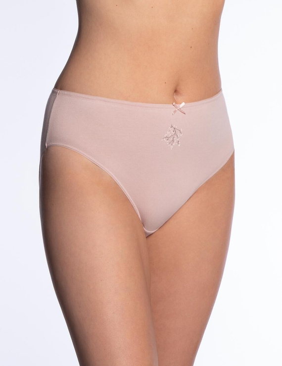 Figi Damskie Lama L-120 BI-110 Bawełniane Bikini 3-Pak Mocca Czarny Róż