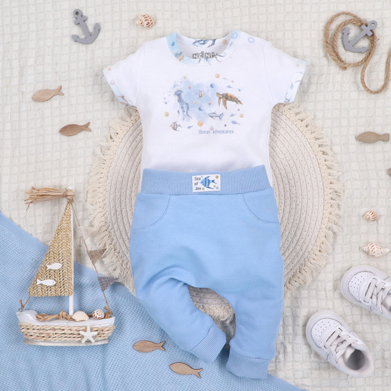 ABN-5455 Sea Of Joy T-shirt niemowlęcy Nini – bawełna organiczna, dla chłopca