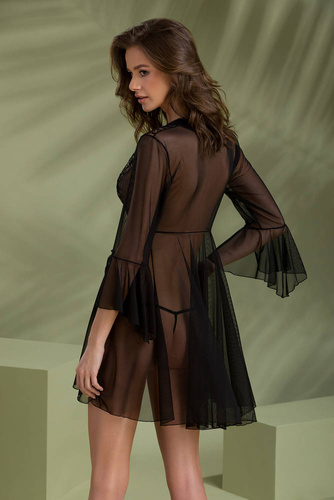 Primula Peignoir Szlafrok damski Passion czarny