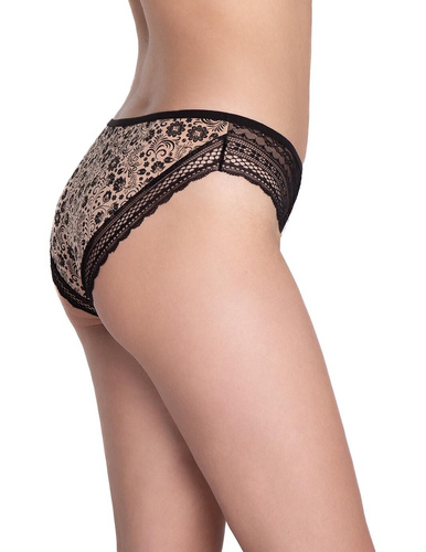 Figi Lama L-1592 BI – bawełniane bikini z koronką, pakowane po 2 sztuki