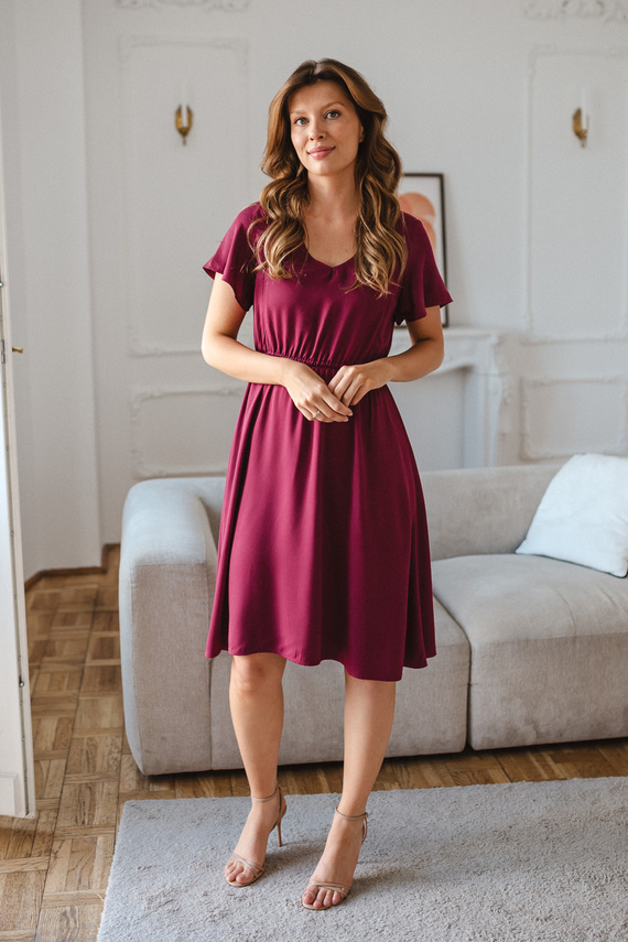 Milk & Love Lovely Dress sukienka ciążowa i do karmienia jagodowa