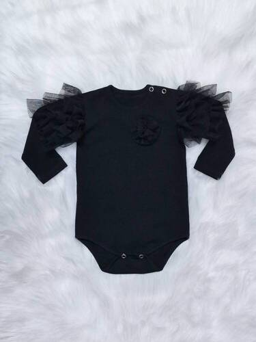 Carmen Body z długim rękawem Bambarillo czarny