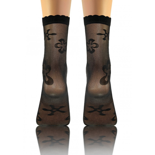 Skarpetki damskie Sesto Senso wzór 06 kwiaty 