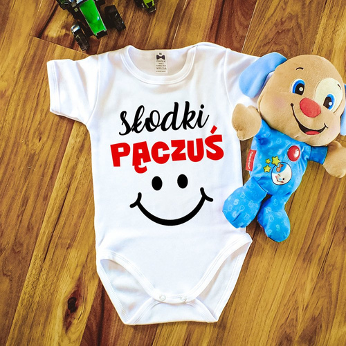 Body krótki rękaw "Słodki pączuś" Moocha biały