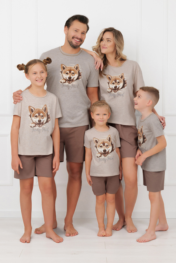 Piżama dziewczęca Shiba Italian Fashion 100% bawełna szorty