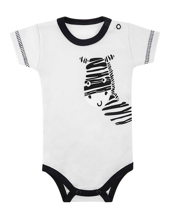 Body z krótkim rękawem "Zebra" Terjan - biały