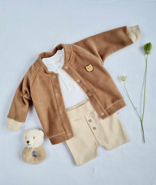 3717P Teddy Bluza polarowa Marija - brązowy