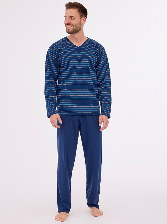 139/47 Męska piżama Cornette Various | Bawełna, długi rękaw, pakowana w pudełko
