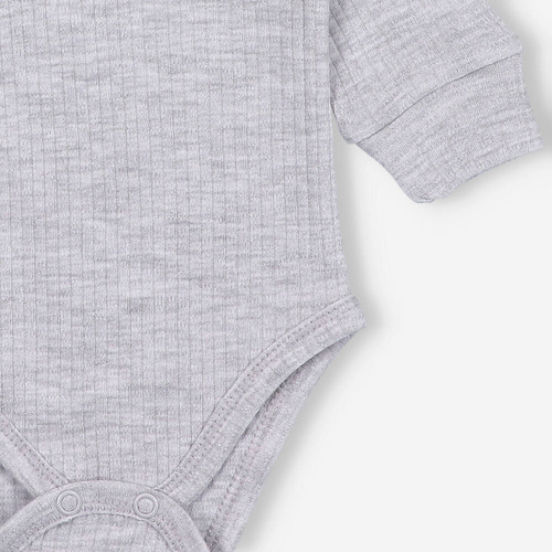 KAR-0003 Body kopertowe z dzianiny prążkowej Lagarto Verde - szary