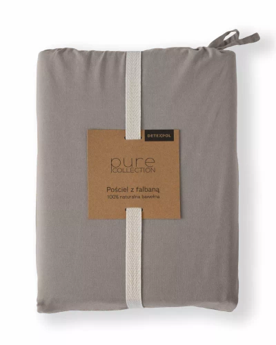 Pure 23 Pościel bawełniana jednobarwna Detexpol szary ciemny