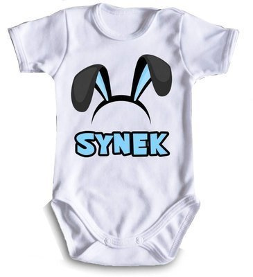 "Synek Wielkanoc" Body krótki rękaw Moocha biały