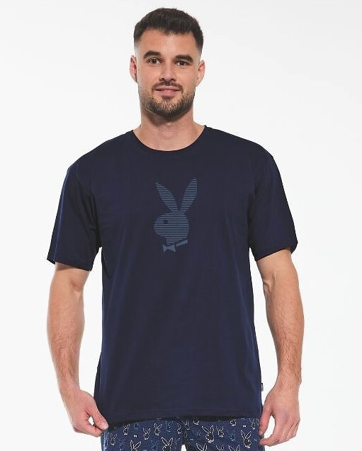 326/190 Rabbit Piżama męska krótki rękaw, spodenki Cornette granatowy