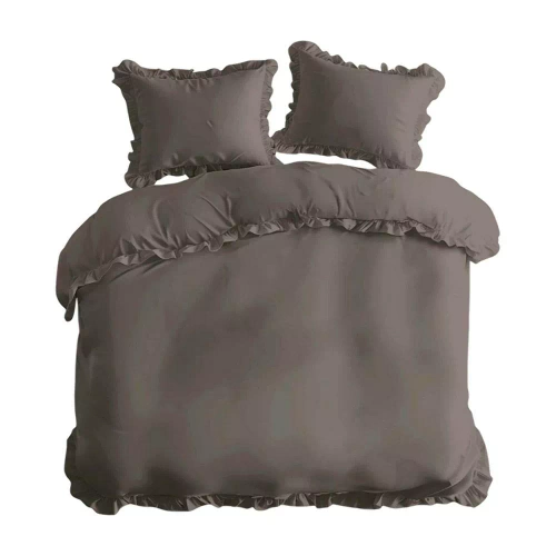 Pure 23 Pościel bawełniana jednobarwna Detexpol szary ciemny