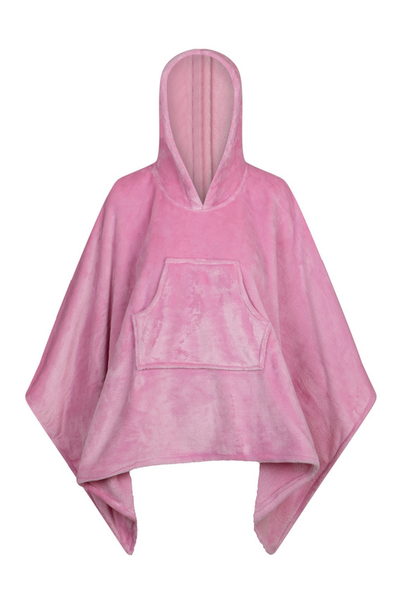 Kobi Koc dziecięcy z kapturem ByShelly - jasny róż