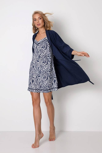 Leya  Nightdress Koszula Nocna Aruelle - granatowy