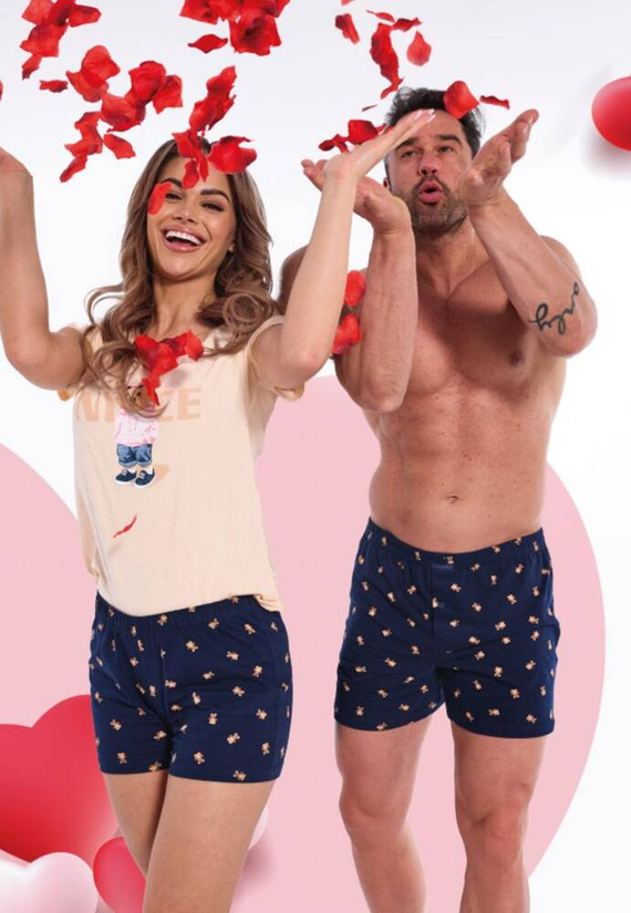 628/297 Nice Piżama damska Cornette brzoskwiniowy 