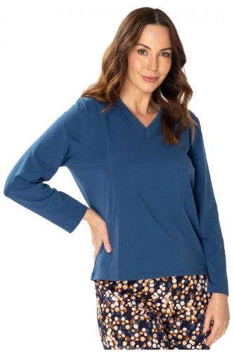 86673 Lucy Bluzka piżamowa Mewa jeans