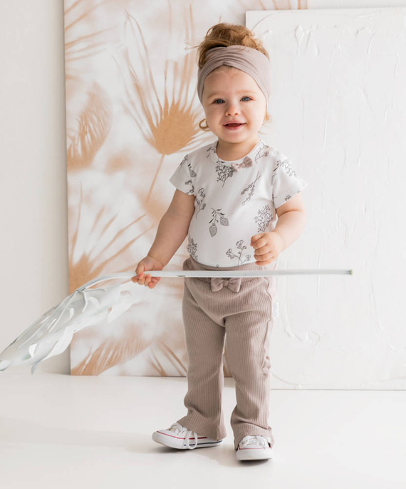 183095 Gaja Body z krótkim rękawem Nicol - kremowy