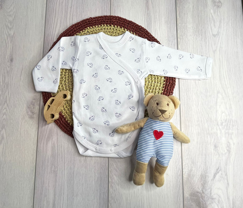 Mamatti body niemowlęce kopertowe BD15626 garbuski – bawełniane, wygodne