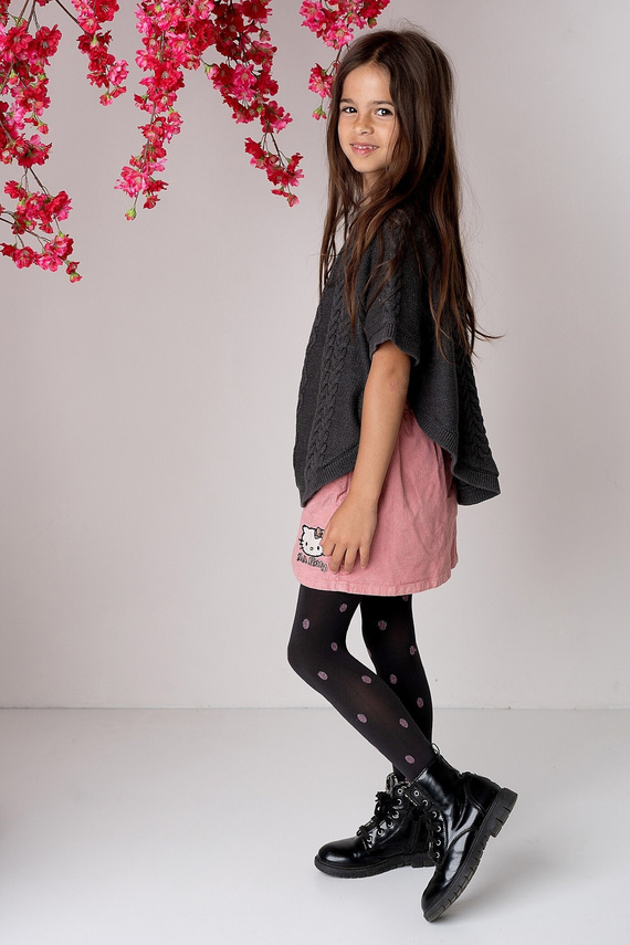 Jula 2417 Rajstopy dziewczęce 40 den Knittex - nero