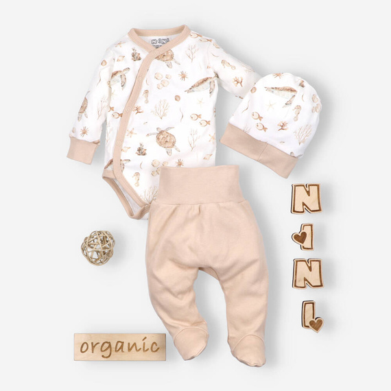 Turtles Body kopertowe z bawełny organicznej Nini druk