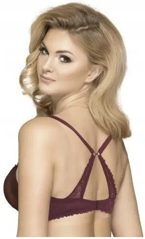 New Chloe Biustonosz push up bez fiszbin Konrad - burgund