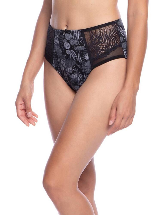 L-1575  MD Figi Damskie Lama -czarny szary