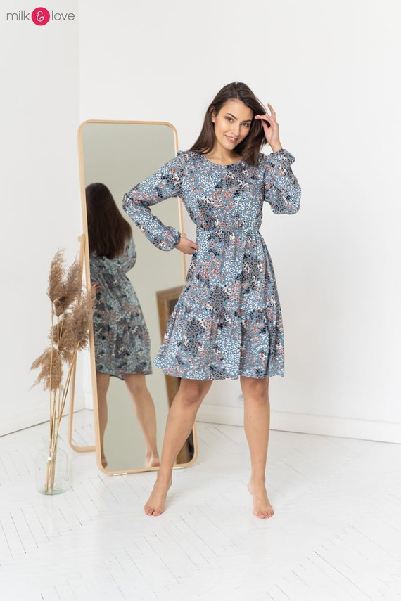 Lovely Dress sukienka ciążowa i do karmienia Milk&Love granatowa w print
